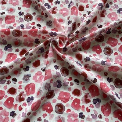 Προσαρμοσμένο ροζ ύφασμα εκτύπωσης λουλουδιών